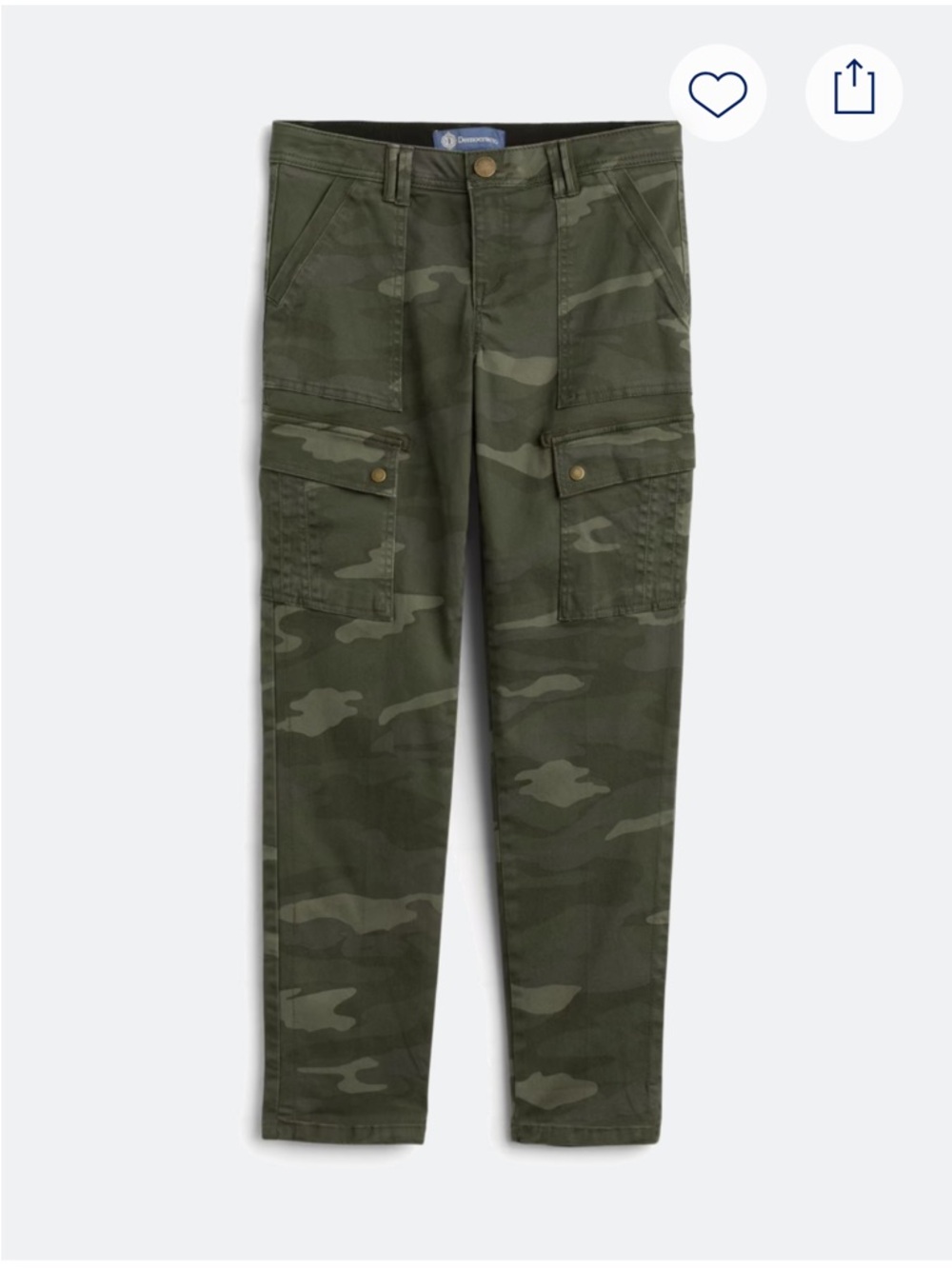 Democracy Ab Solution Utility Roll Cuff Camo Pants, Size 10 - Picture 2 of 11